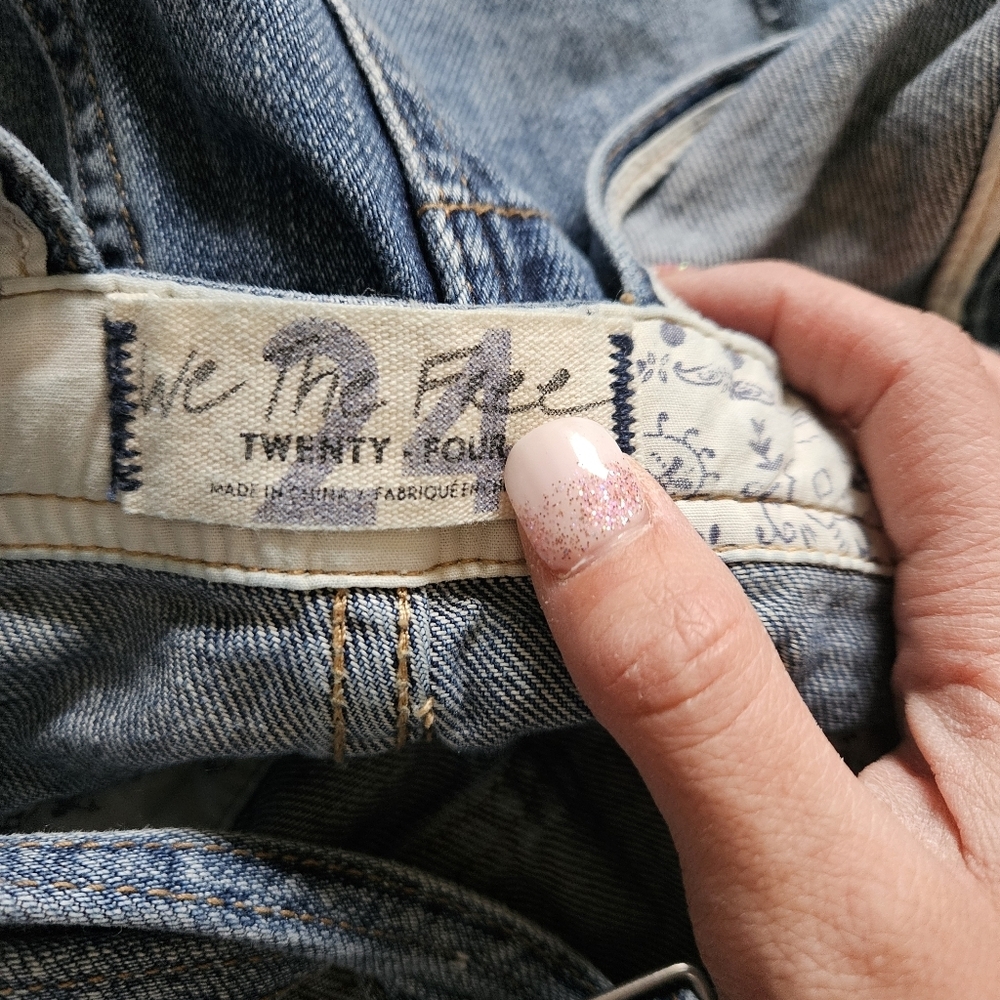 Free People Baggy BF Overall in Light Denim 24 - Picture 6 of 6